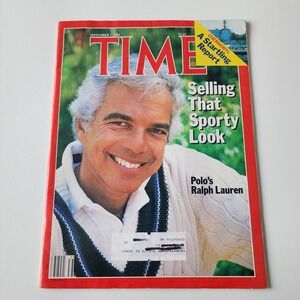 TIME‎ Magazine September 1 1986 Ralph Lauren Polo Cover Vintage Fashion Designer